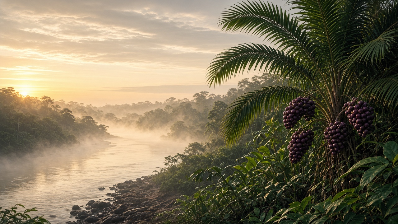 Brazilian Amazon origin landscape for organic açaí sourcing